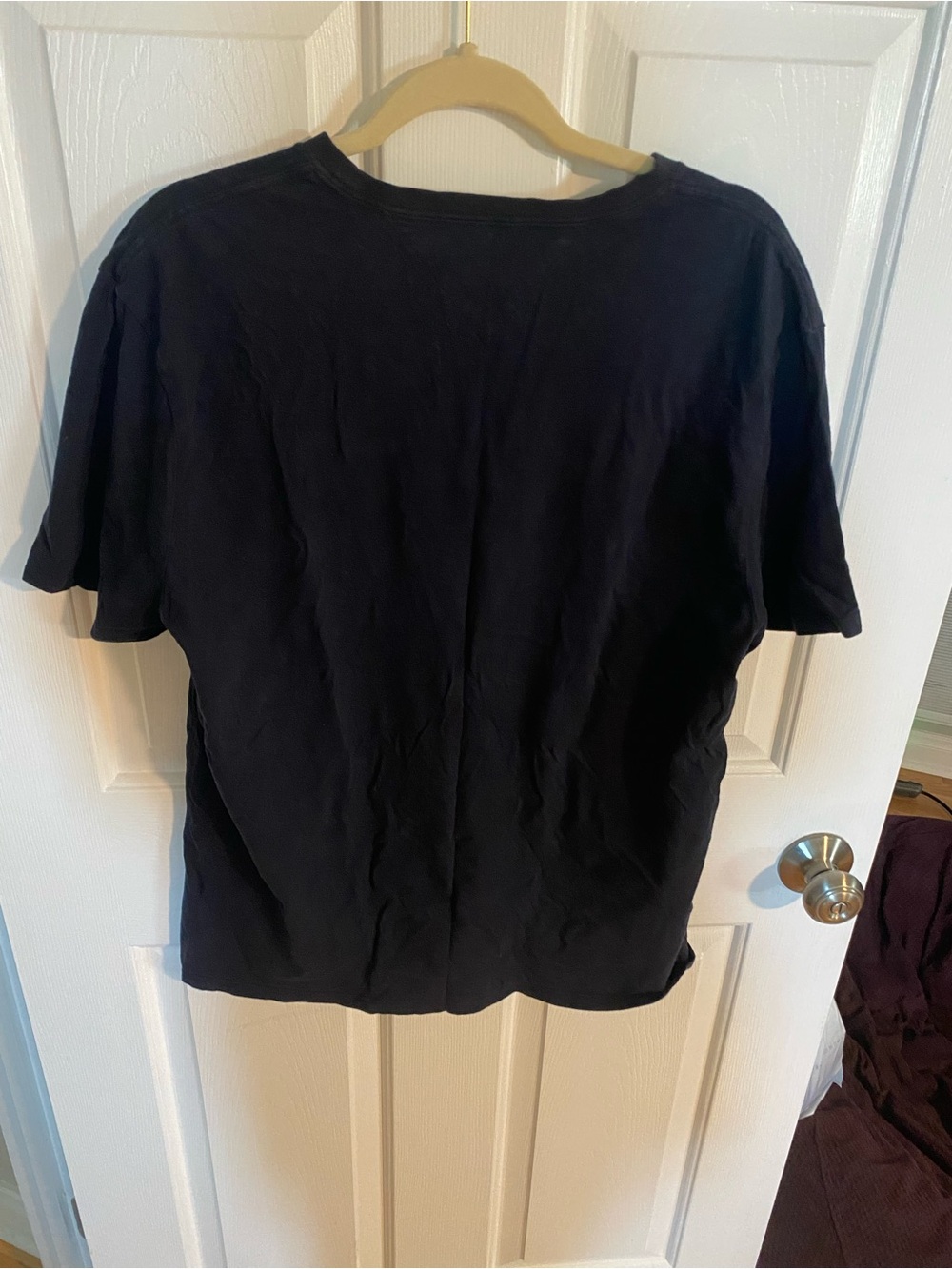 Tommy Hilfiger Navy Tee with Red and White Chest Stripes - Picture 3 of 3